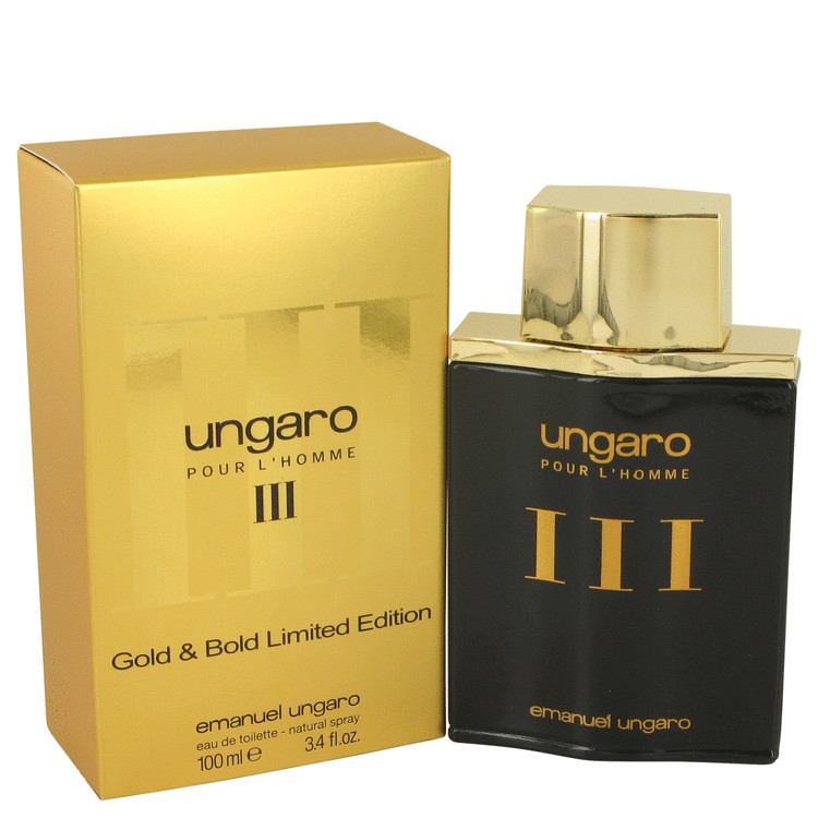 UNGARO III by Ungaro Eau De Toilette spray (Gold & Bold Limited Edition) 3.4 oz Men