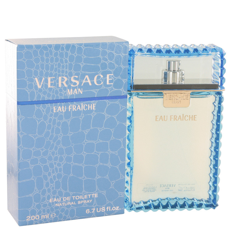 Versace Man by Versace Eau Fraiche Eau De Toilette Spray (Blue) 6.7 oz Men