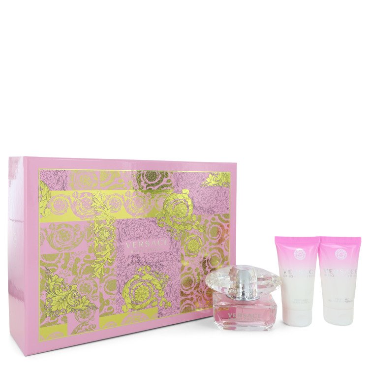 Bright Crystal by Versace Gift Set -- 1.7 oz Eau De Toilette Spray + 1.7 oz Body Lotion + 1.7 oz Shower Gel Women