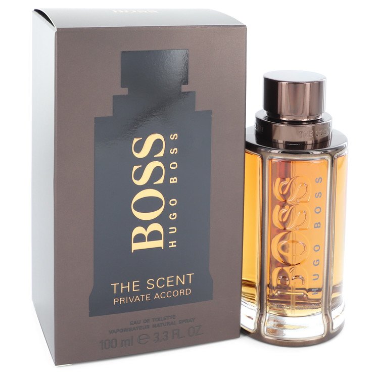 Boss The Scent Private Accord by Hugo Boss Eau De Toilette Spray 3.3 oz Men