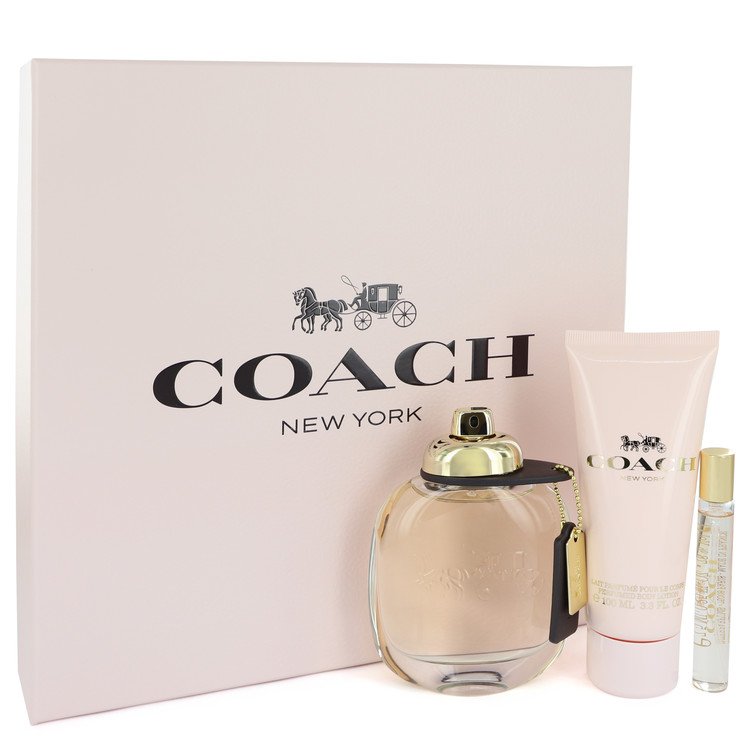 Coach by Coach Gift Set -- 3 oz Eau De Parfum Spray + .25 oz Mini EDP Spray + 3.3 oz Body Lotion Women