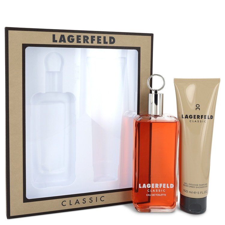 LAGERFELD by Karl Lagerfeld Gift Set -- 5 oz Eau De Toilette pray + 5 oz Shower Gel Men