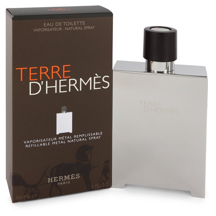 Terre D'Hermes by Hermes Eau De Toilette Spray Refillable (Metal) 5 oz Men