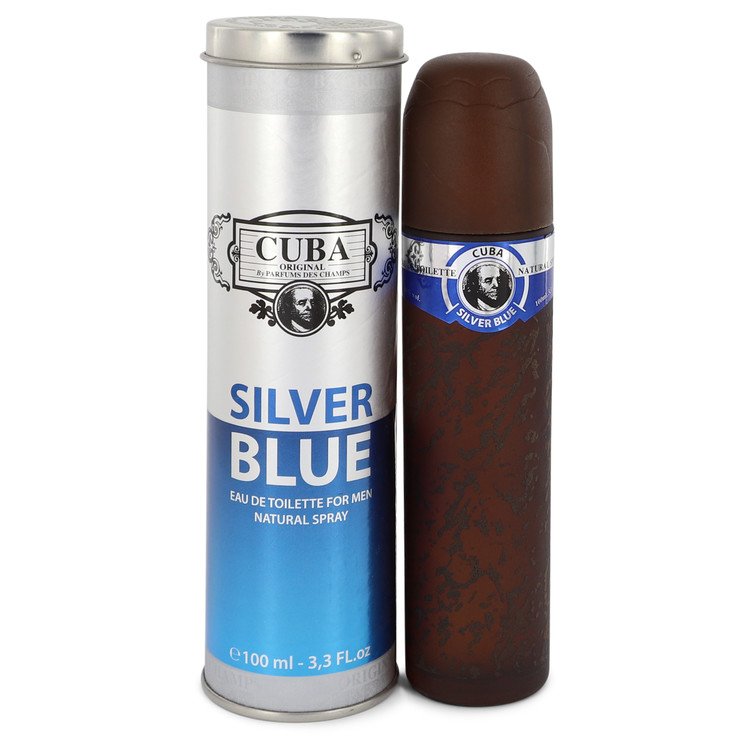 Cuba Silver Blue by Fragluxe Eau De Toilette Spray 3.3 oz Men