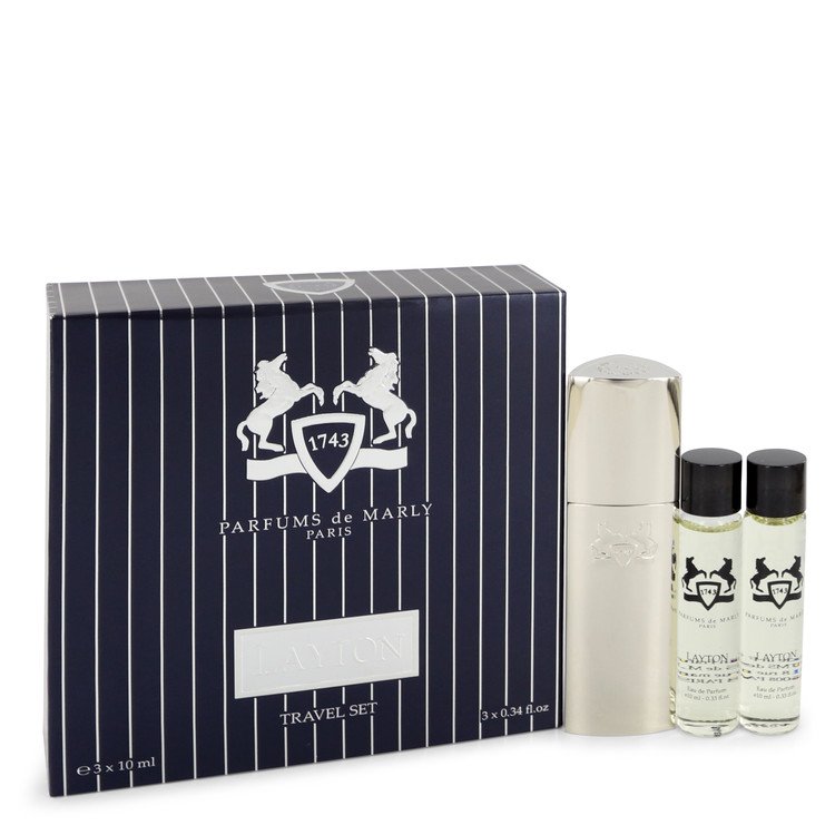 Layton Royal Essence by Parfums De Marly Three Eau De Parfum Sprays Travel Set 3 x .34 oz Men