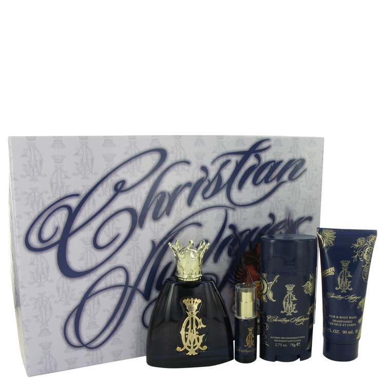 Christian Audigier by Christian Audigier Gift Set -- 3.4 oz Eau De Toilette Spray + .25 oz MIN EDT + 3 oz Body Wash + 2.75 Deodorant Stick Men