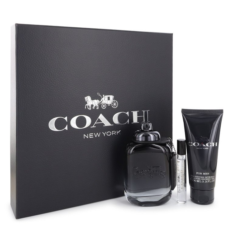Coach by Coach Gift Set -- 3.3 oz Eau De Toilette Spray + .25 oz Mini EDT Spray + 3.3 oz Shower Gel Men