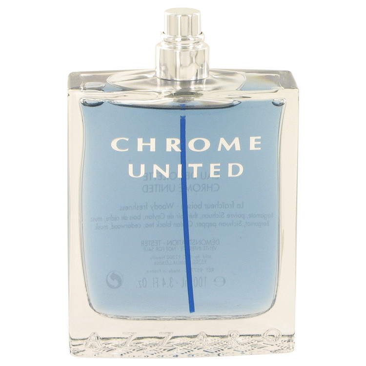 Chrome United by Azzaro Eau De Toilette Spray (Tester) 3.4 oz Men