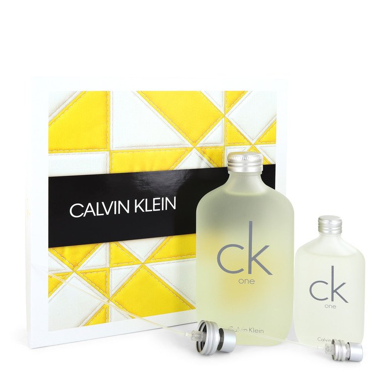 CK ONE by Calvin Klein Gift Set -- 6.7 oz Eau De Toilette Spray + 1.7 oz Eau De Toilette Spray (Unisex) Men