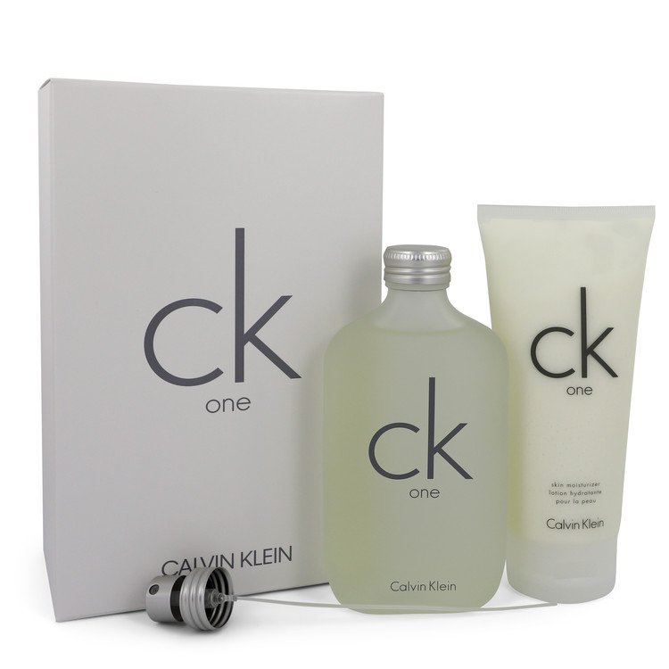 CK ONE by Calvin Klein Gift Set -- 6.7 oz Eau De Toilette Spray + 6.7 oz Body Moisturizer Men