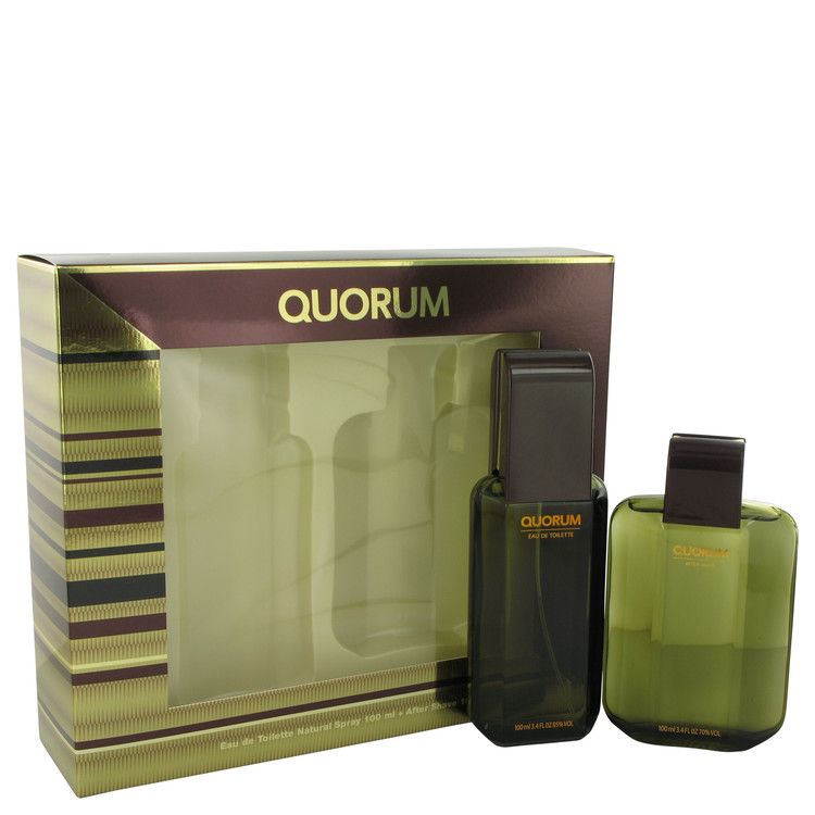 QUORUM by Antonio Puig Gift Set -- 3.3 oz Eau De Toilette Spray + 3.3 oz After Shave Men