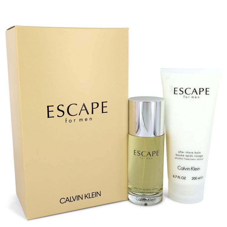 ESCAPE by Calvin Klein Gift Set -- 3.4 oz Eau De Toilette Spray + 6.7 oz After Shave Balm Men