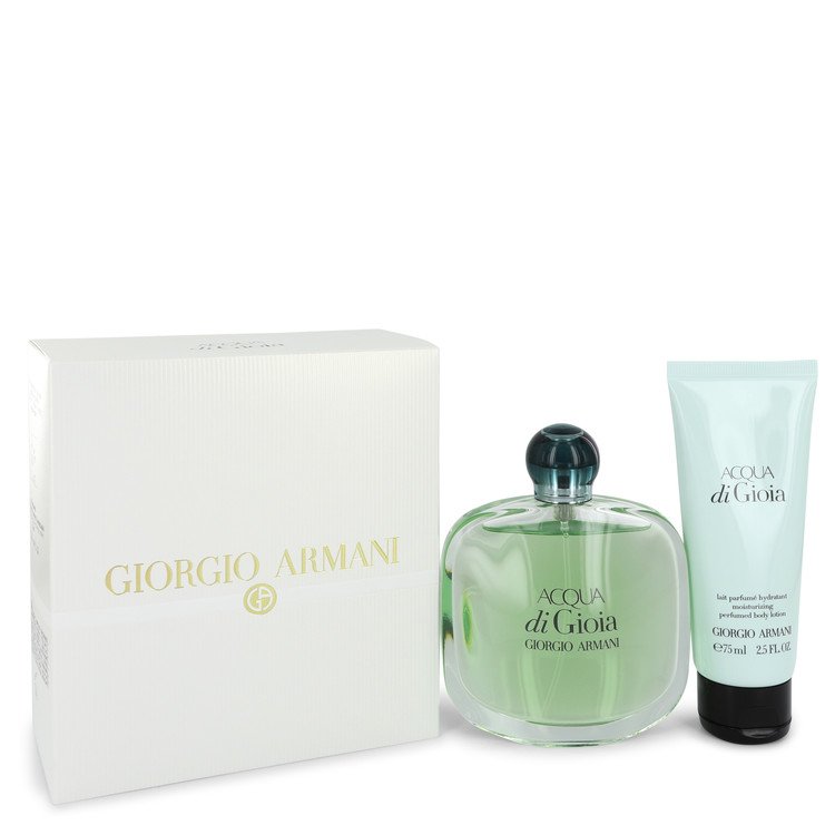 Acqua Di Gioia by Giorgio Armani Gift Set -- 3.4 oz Eau De Parfum Spray + 2.5 oz Body Lotion Women