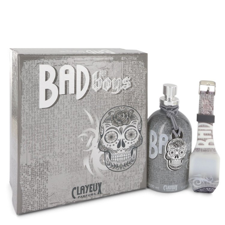 Bad for Boys by Clayeux Parfums Eau De Toilette Spray + Free LED Watch 3.4 oz Men