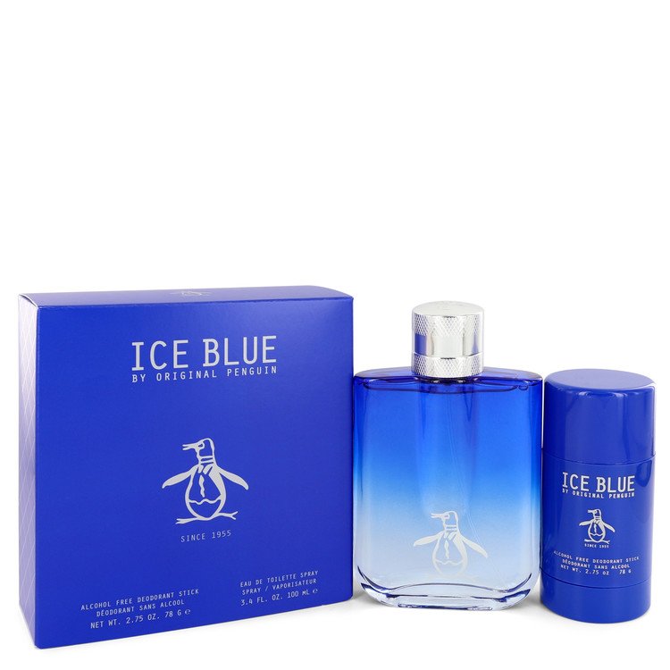 Original Penguin Ice Blue by Original Penguin Gift Set -- 3.4 oz Eau De Toilette Spray + 2.75 oz Deodorant Stick Men