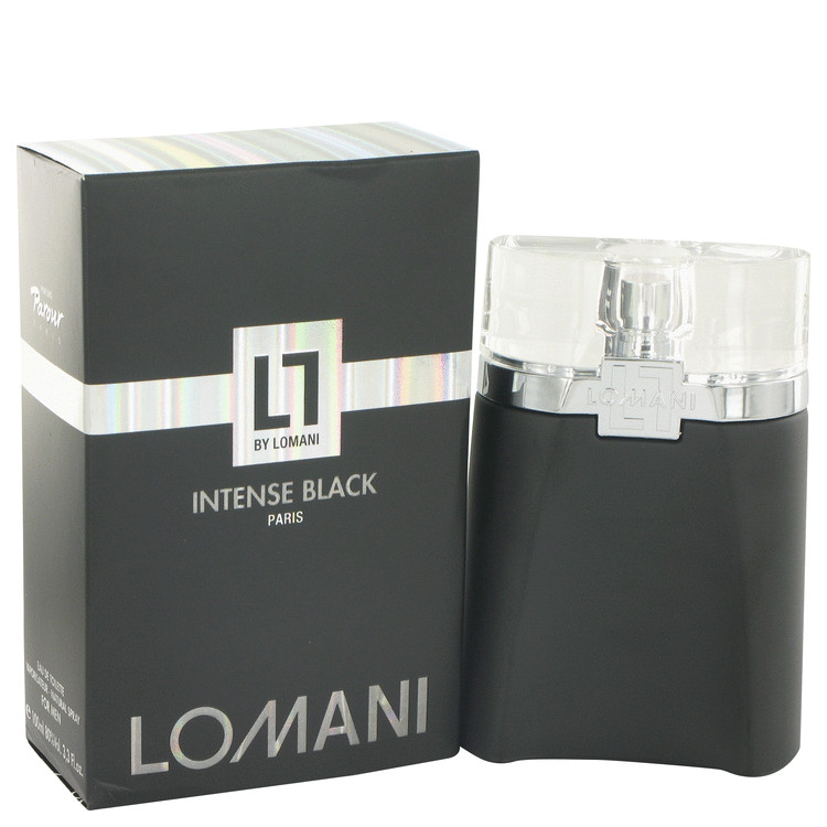 Lomani Intense Black by Lomani Eau De Toilette Spray 3.3 oz Men